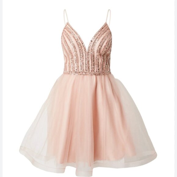 Cinderella Divine Pink Sequins Prom Homecoming Wedding Tulle Short Dress Sz xs - Picture 4 of 10